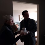 Mayor Aldo DiCarlo of Amherstburg with Rosemary Smith