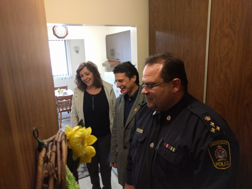 From left to right: Kathy DiBartolomeo, Mayor Aldo DiCarlo, Chief Tim Berthiaume